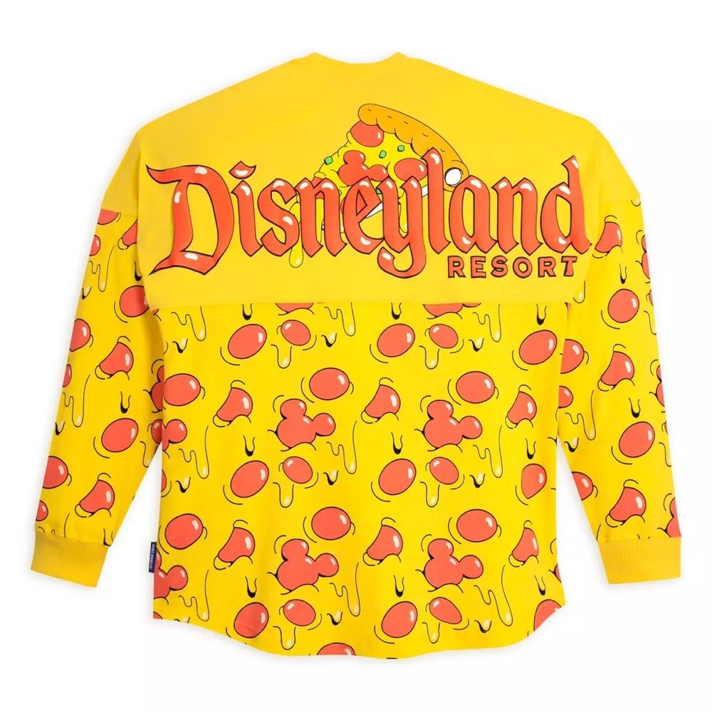 Disney Eats Disneyland Resort Mickey Pizza Spirit Jersey Yellow Pullover Unisex